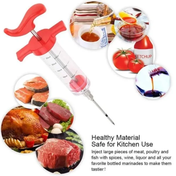 Grillin Pros - Flavor Enhancement Premium Meat Injector Syringe Bundle